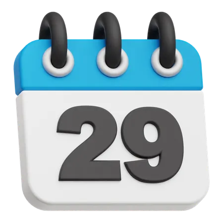 Calendar 29  3D Icon