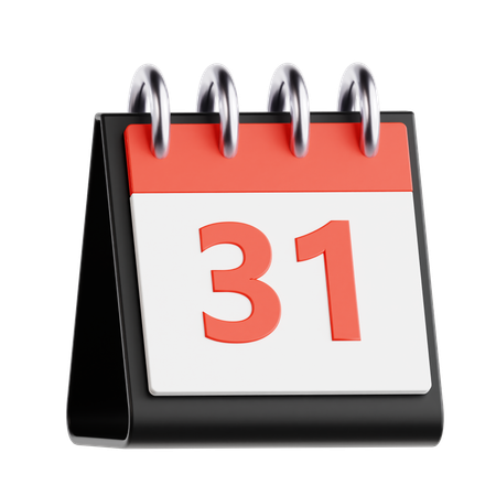 Calendar 31st Day  3D Icon