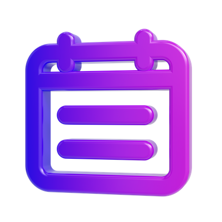 Calendar  3D Icon