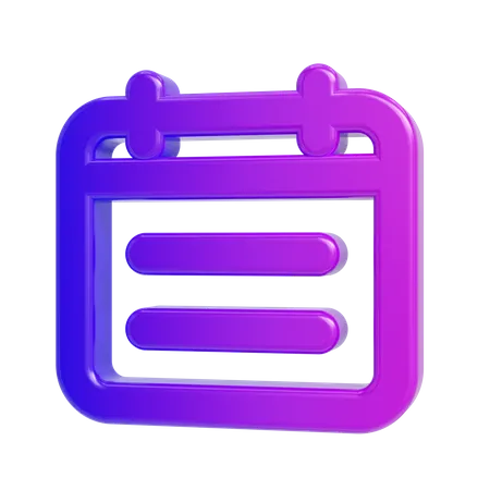 Calendar  3D Icon