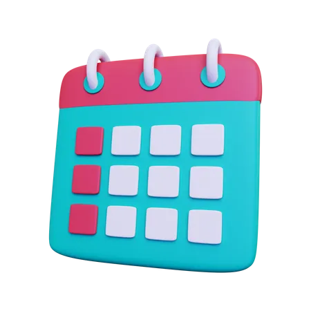 3 D Calendar Icon 3D Illustration