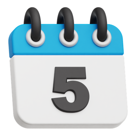 Calendar 5  3D Icon