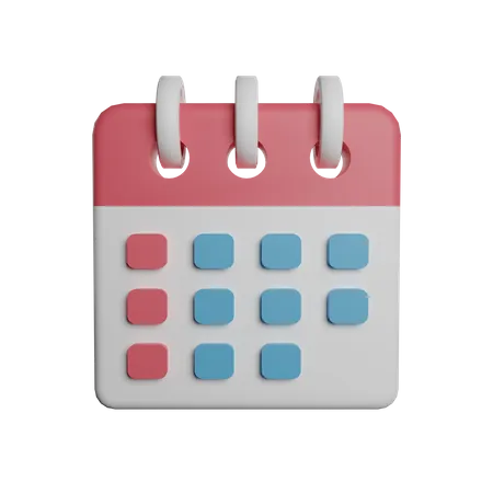 Calendar Year Date And Month 3D Illustration