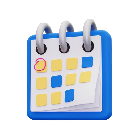 3 D Calendar Icon 3D Icon