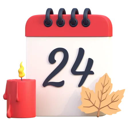 Calendar Date Thanksgiving Day 3 D Icon Illustration 3D Icon