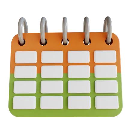 3 D Illustration Calendar Schedule 3D Icon