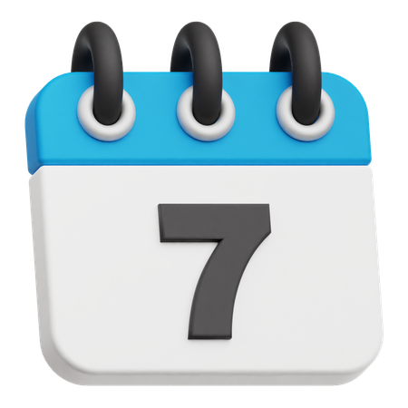 Calendar 7  3D Icon