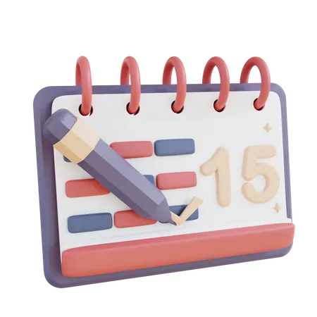 3 D Illustration Create Schedules And Calendars 3D Icon