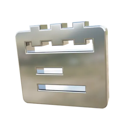 Metallic User Interface 3 D Icon 3D Icon