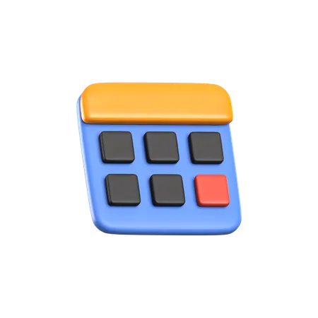3 D Rendering Calendar Application Icon 3D Icon