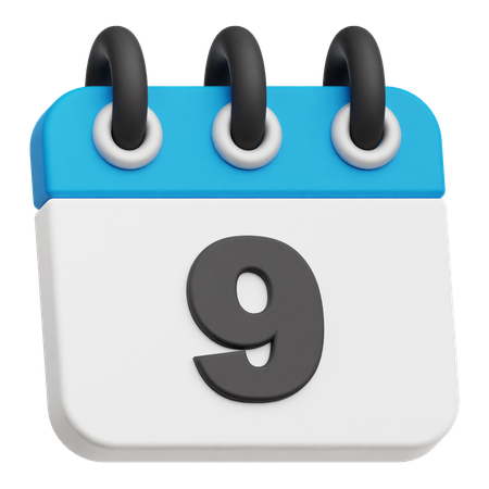 Calendar 9  3D Icon