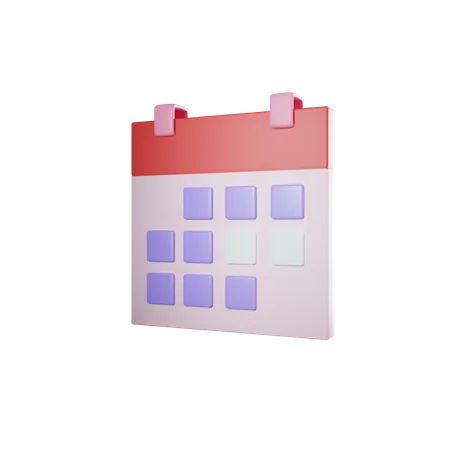Simple 3 D Calender Icon Illustration 3D Icon