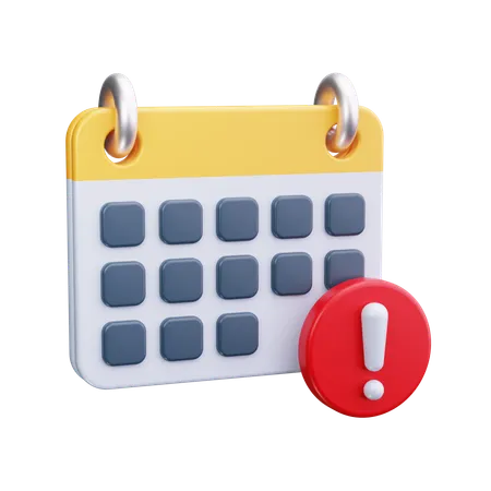 Calendar Alert  3D Icon