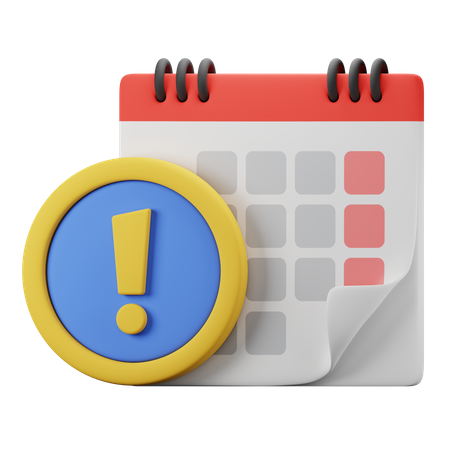 Calendar Alert  3D Icon