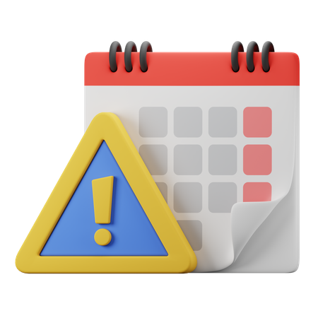 Calendar Alert  3D Icon