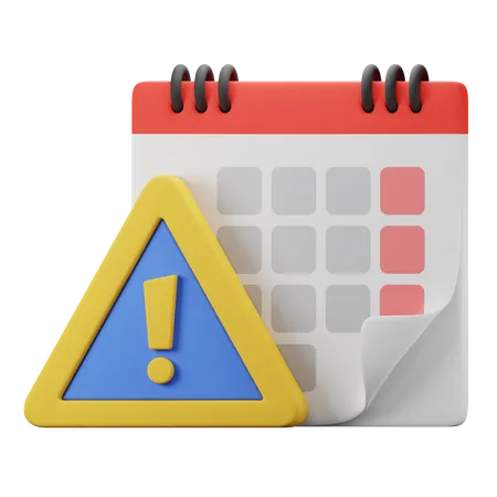 Calendar Alert  3D Icon