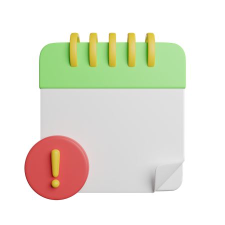 Calendar Alert  3D Icon