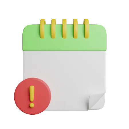 Calendar Alert  3D Icon