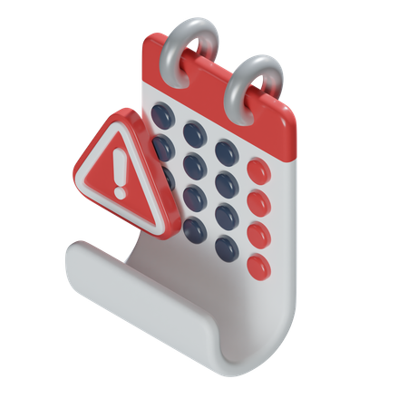 Calendar Alert  3D Icon