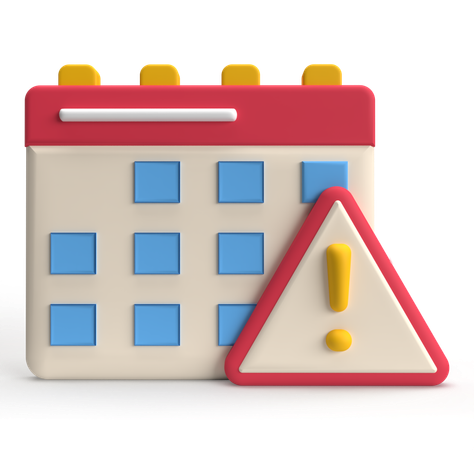 Calendar Alert  3D Icon