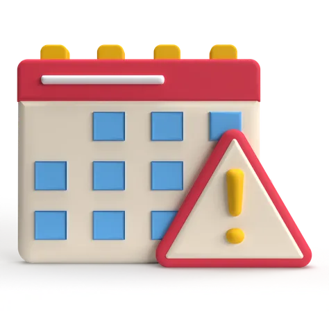 Calendar Alert  3D Icon