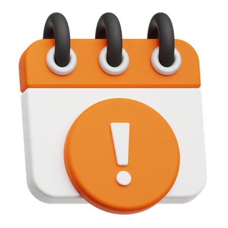 Calendar Alert  3D Icon