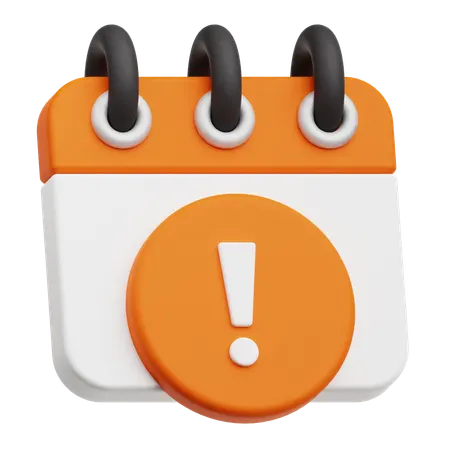 Calendar Alert  3D Icon