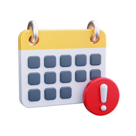 Calendar Alert  3D Icon