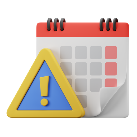 Calendar Alert 3D Icon