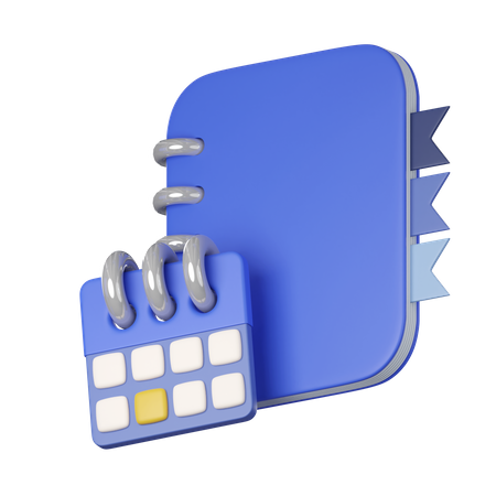 Calendar And Notebook  3D Icon
