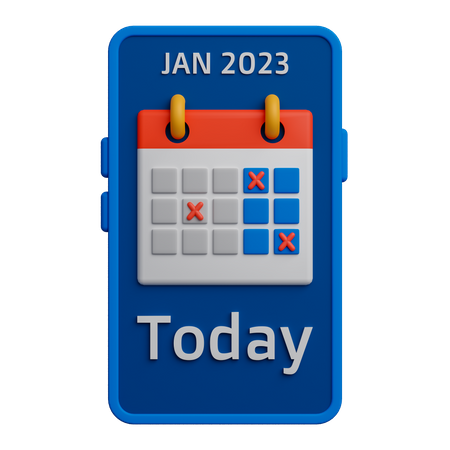 Calendar Application  3D Icon
