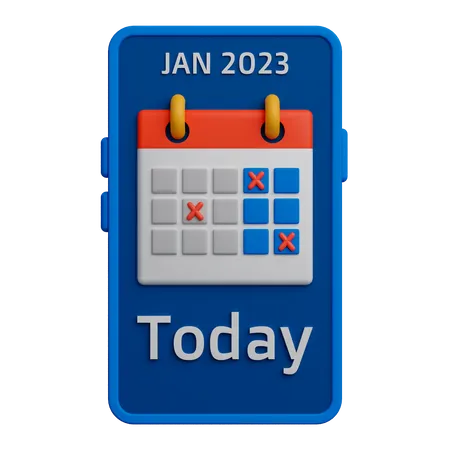 Calendar Application  3D Icon