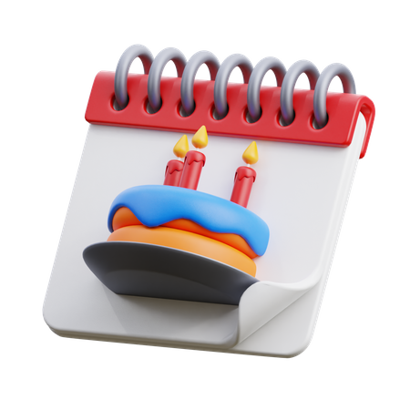 Calendar Birthday  3D Icon