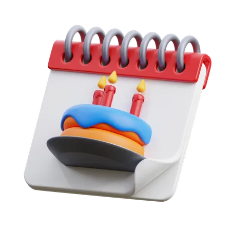 Calendar Birthday  3D Icon