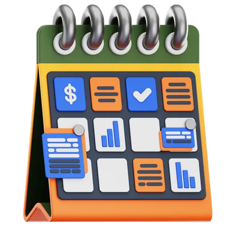Calendar Business Plan  3D Icon