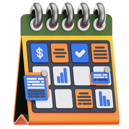 Calendar Business Plan  3D Icon