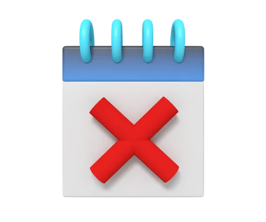 Calendar Cancel  3D Icon