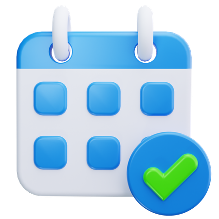 Calendar Check  3D Icon