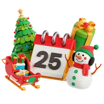 Calendar Christmas Tree Snowman