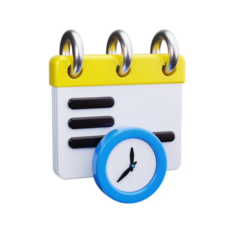 Calendar Clock  3D Icon