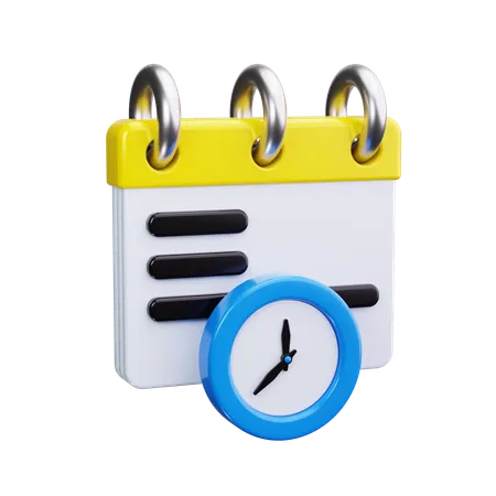 Calendar Clock  3D Icon