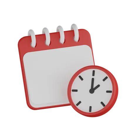 Calendar Clock  3D Icon