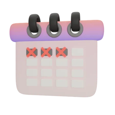Calendar Daily Target Schedule Not Implemented  3D Icon