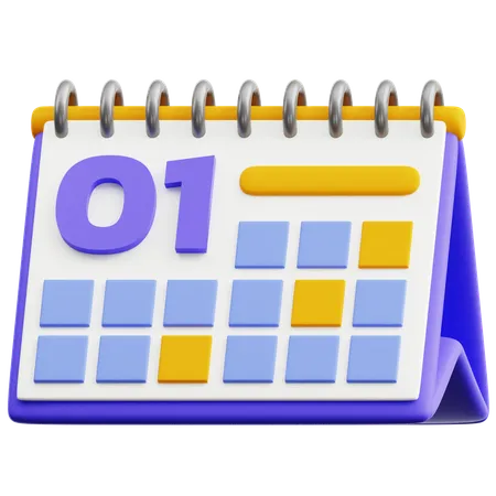 Calendar Date 1  3D Icon