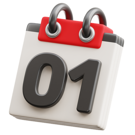 Calendar Date 1  3D Icon