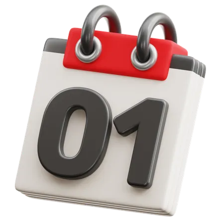 Calendar Date 1  3D Icon