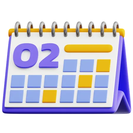 Calendar Date 2  3D Icon