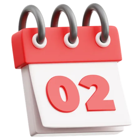 Calendar Date 2  3D Icon