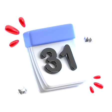 Calendar Date 31 3D Icon