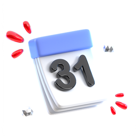 Calendar Date 31  3D Icon